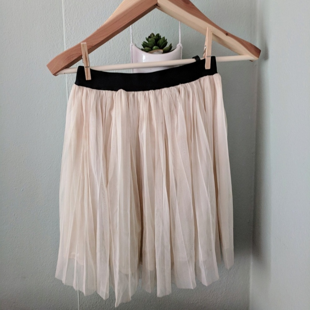 Whimsical ballerina-inspired cream-colored skirt
